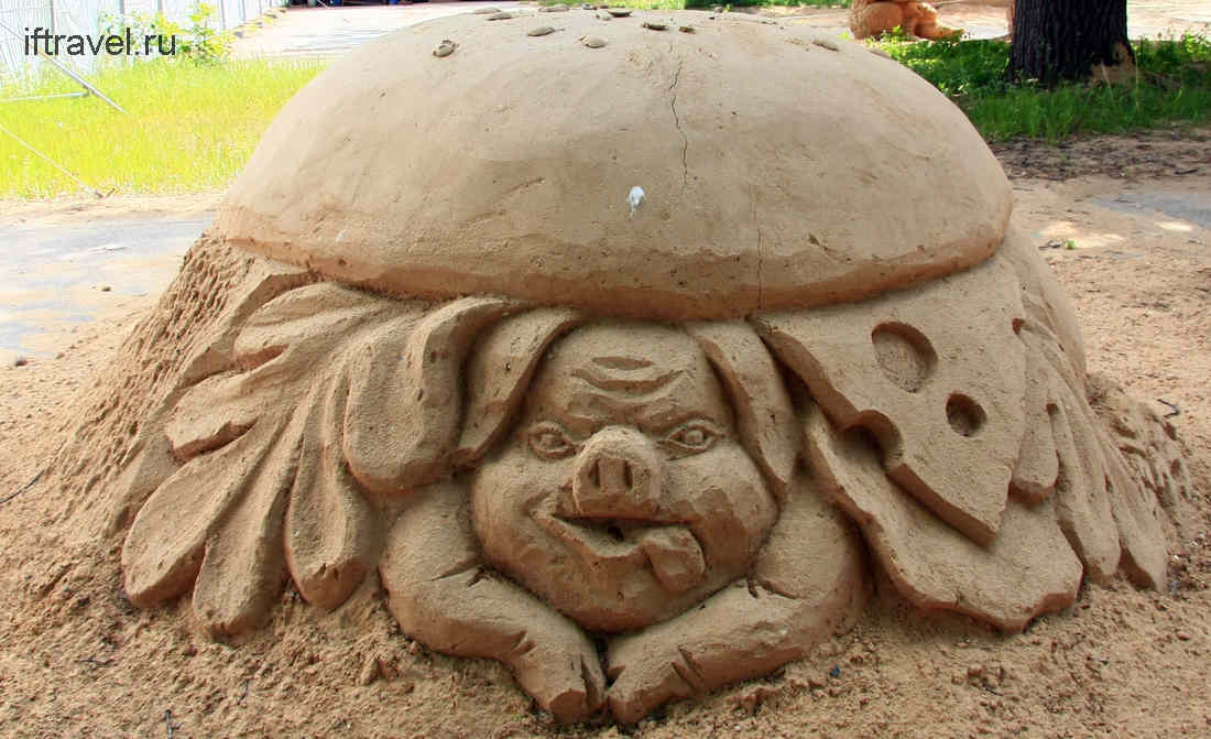 ВДНХ, выставка песчаных фигур, свинобургер