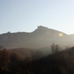 Гора Индюк в утренней дымке